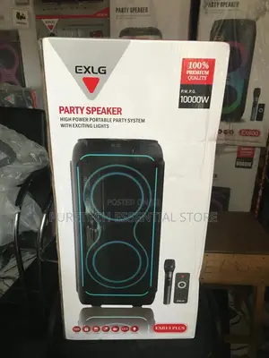 Original Exlg 10000w Party Speaker With Wireless Microphone