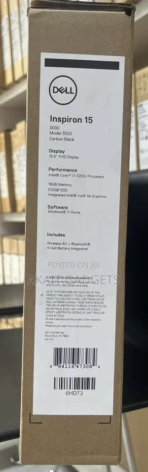 New Laptop Dell Inspiron 15 16GB Intel Core I7 SSD 512GB