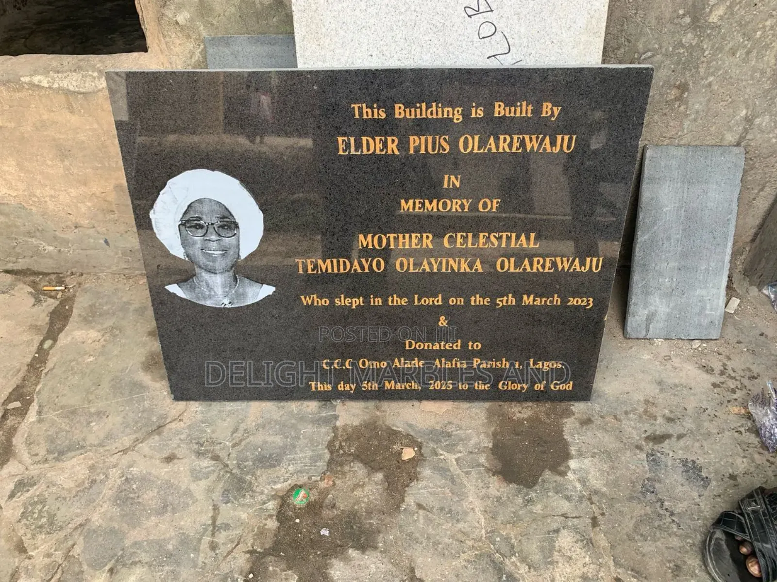 Grave With Marble Engraved
