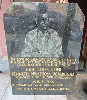 Grave With Marble Engraved