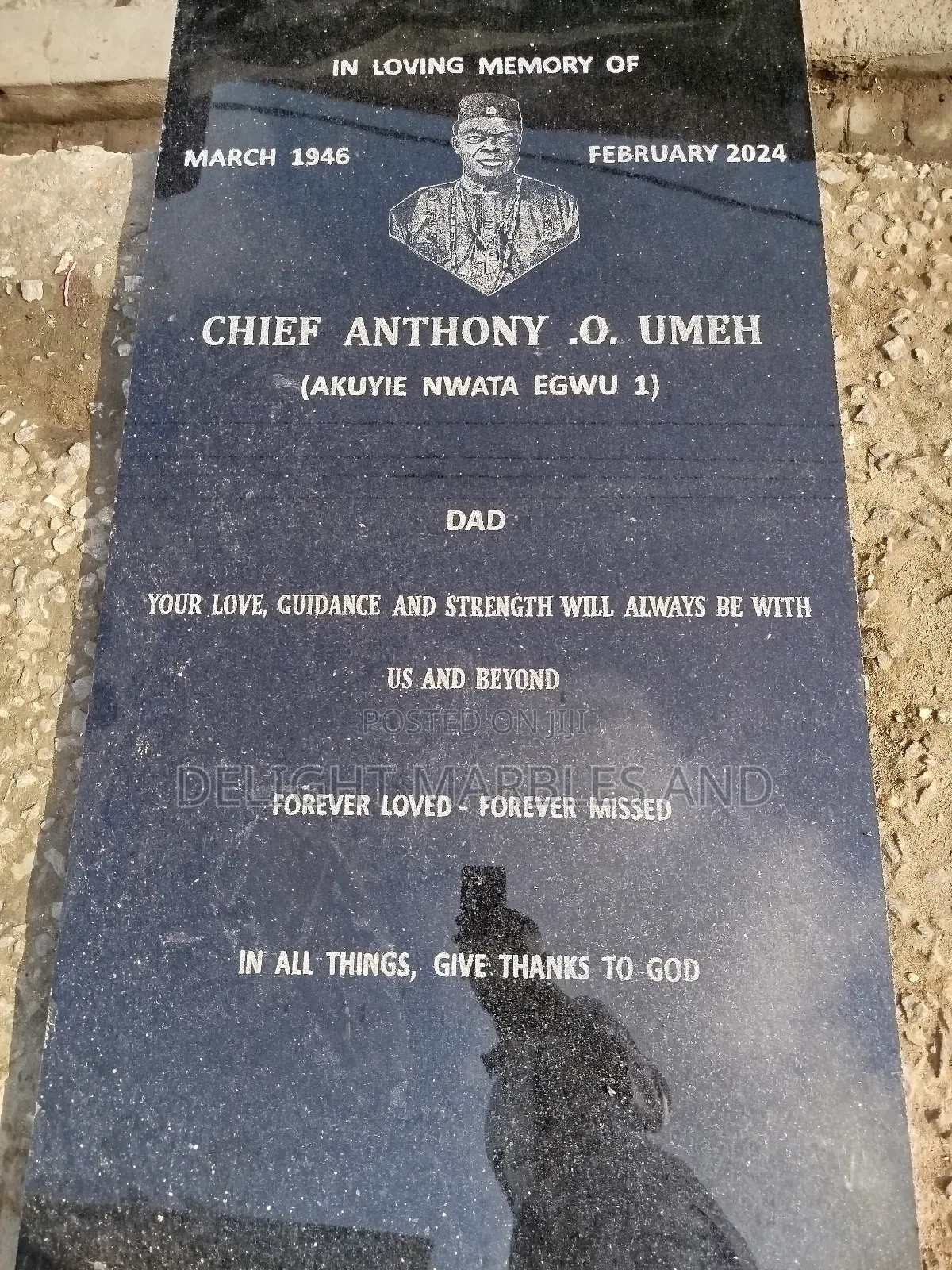 Grave With Marble Engraved