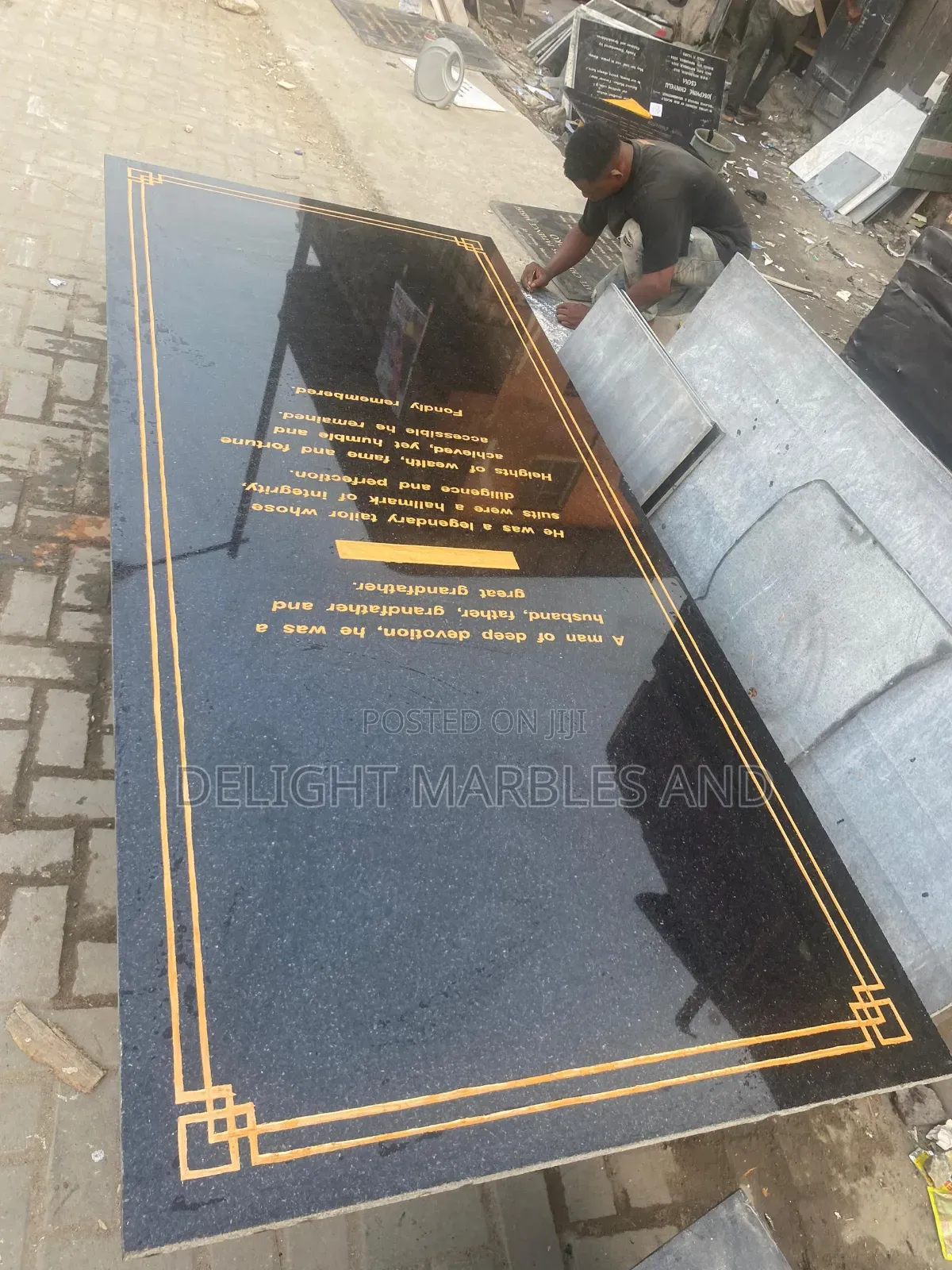 Grave With Marble Engraved