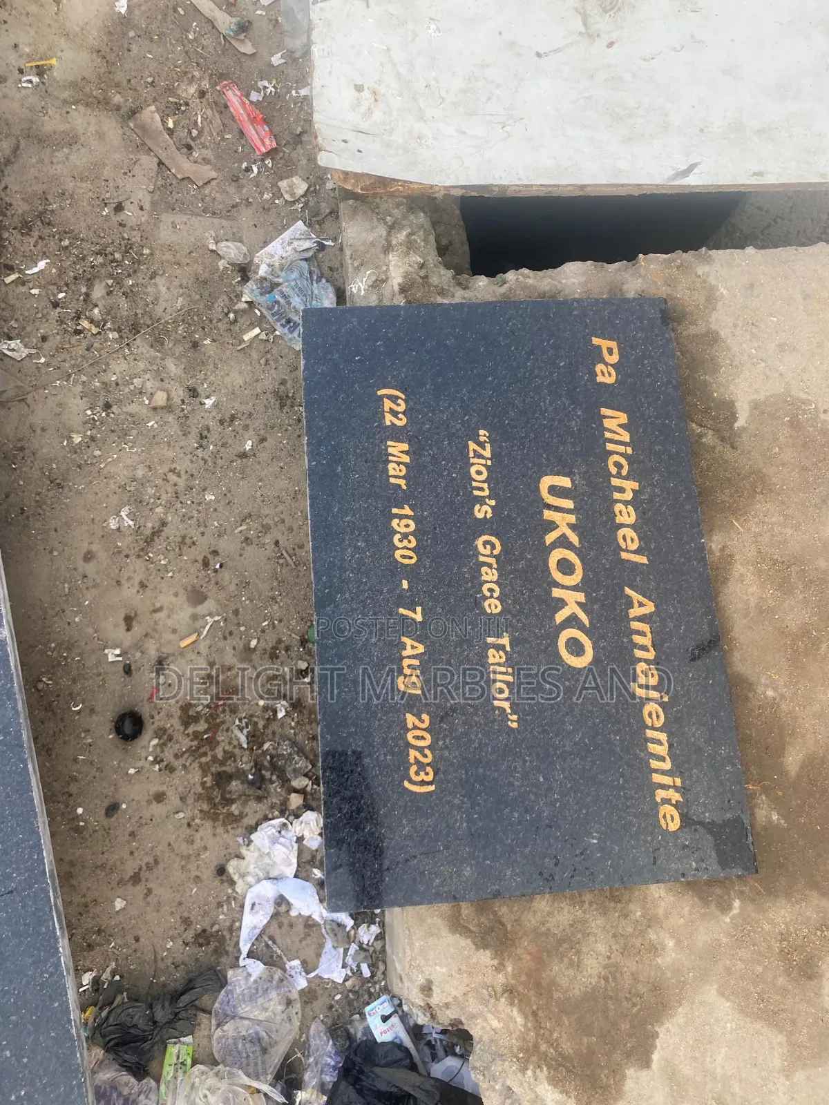 Grave With Marble Engraved