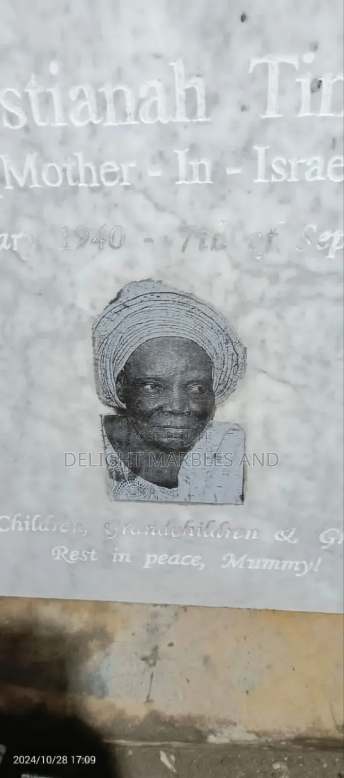 Grave With Marble Engraved