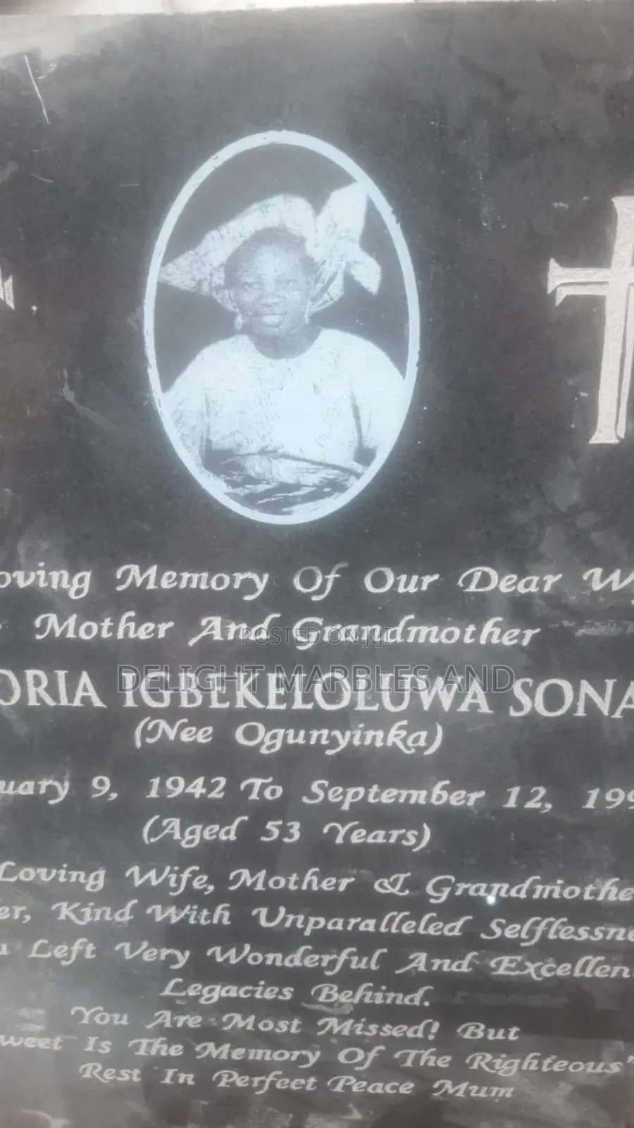 Grave With Marble Engraved