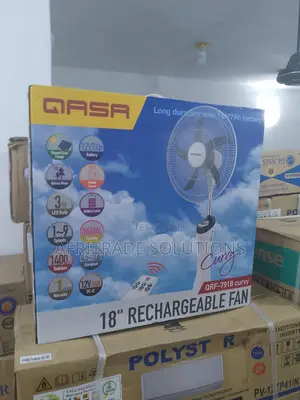 Qasa 18inches Curvy Rechargeable Fan