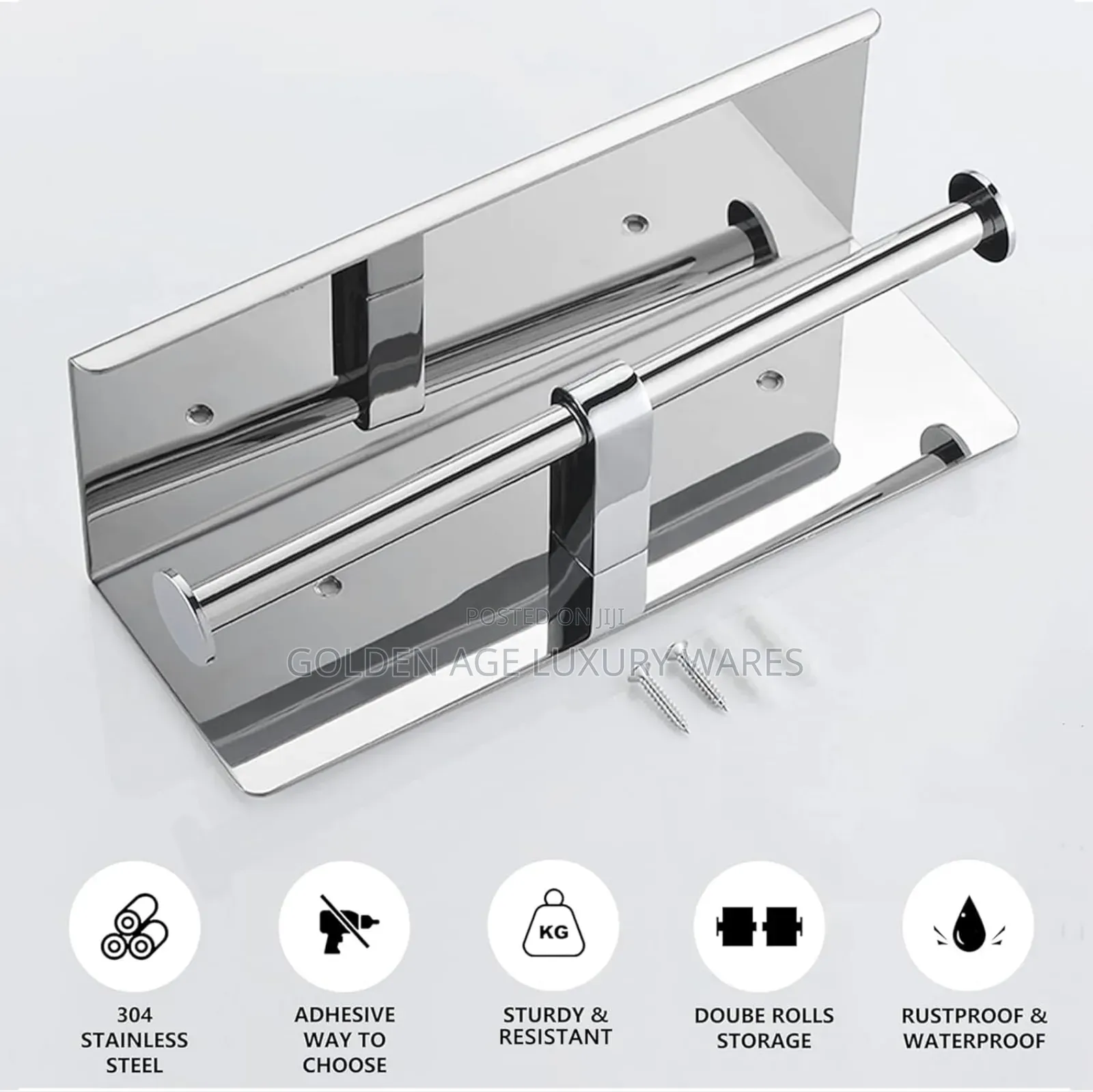 Stainless Double Tissue Paper Holder