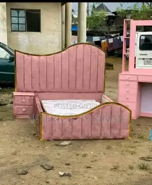 Luxury Bedframe With Mirror Comes in Sizes in Color