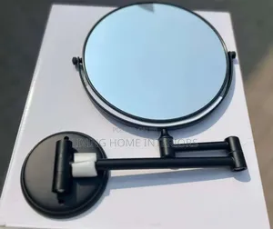 Black Magnify Mirror for Shaving and Makeup