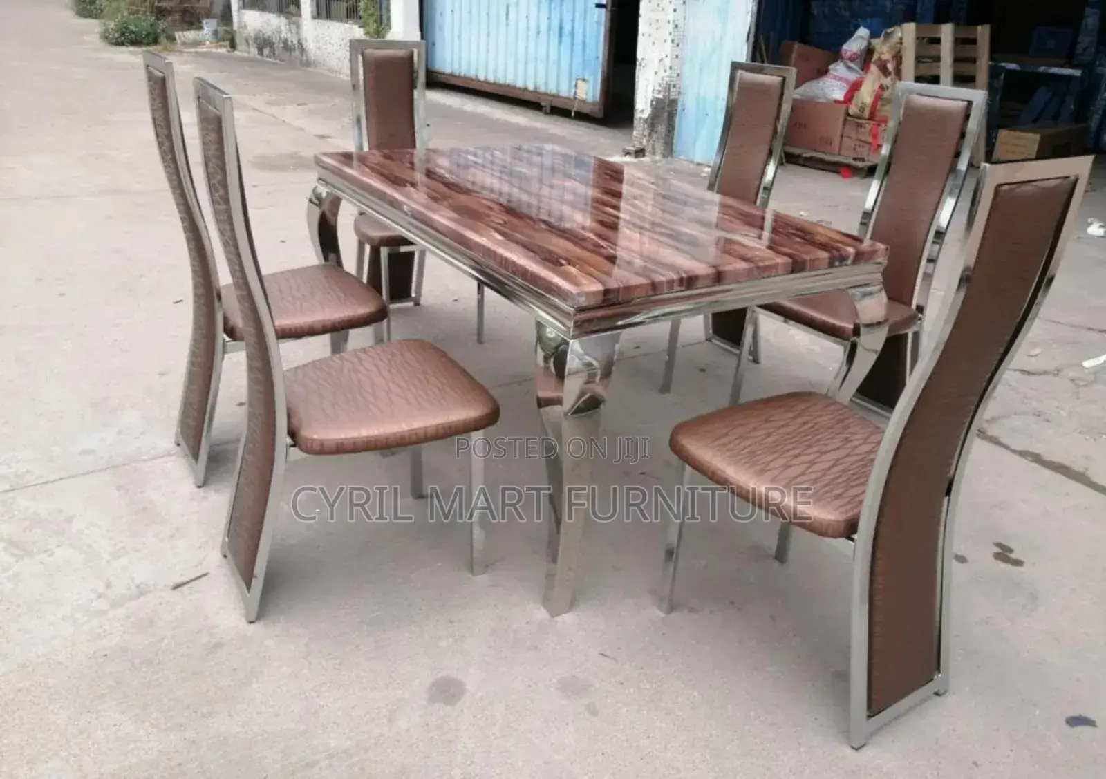 Imported Turkish Marble Dining Table Six Seater