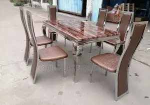 Imported Turkish Marble Dining Table Six Seater