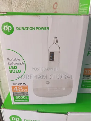 Duration Power Rechargeable Led Bulb, 48w 6000mah 