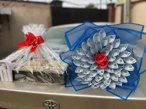 Money Bouquet and Food Tray Package
