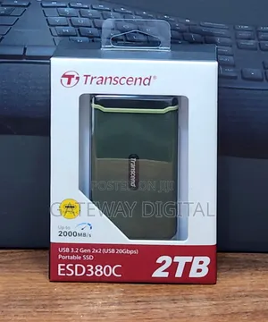 Transcend 2tb Esd380c, 2000mbps External Portable Ssd, Rugged Shield