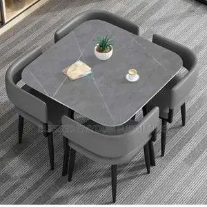 Modern Square Dining Table Set With 4 Chairs.
