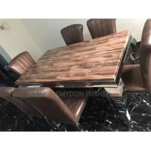 Marble Dining Table + 6 Sitting Chairs