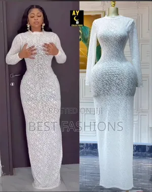 Ladies White Body Con Dress