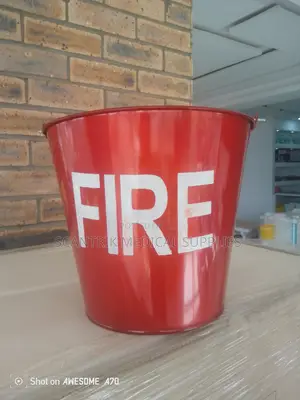 Red Mild Steel Fire Bucket