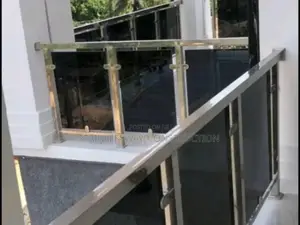 Dark Grey Handrails With Stainless Squareuare