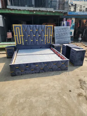 Brand New 6by6 Grey Colour Set of Bed.