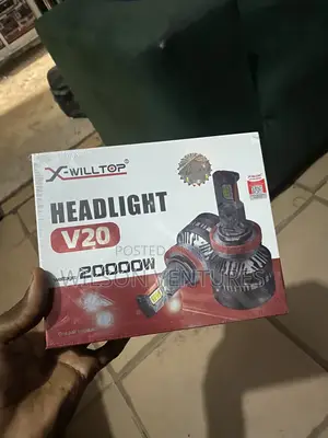 1 Pair X-Willtop Head Light V20 20,000w Wattage Bulb