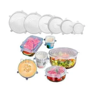 6pcs Reusable Silicon Stretch Lid Food Wrap Bowl Pan