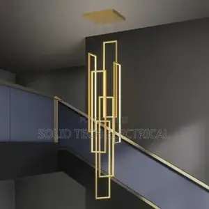 5star Hotel Duplex Staircase Drop Chandelier for High Ceiling