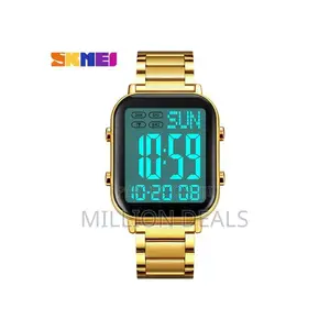Bracelet Strap Led Light Gold Men's Sport Wrist Watch