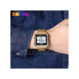 Stainless Steel Gold Men's Wrist Watch