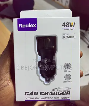 Realex Rc-001 Dual Port Uc10 48watts Fast Car Charger