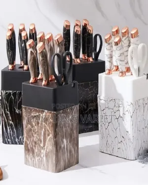 7 PCS Kitchen Knife Set With Acrylic Stand Knife Sharpener