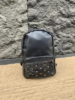Faux Leather Black Back Pack