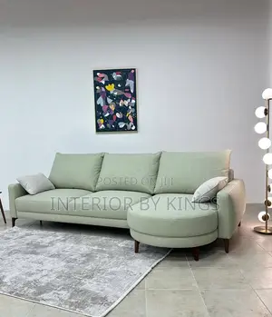 L-Shaped Fabric Sofa Can Be Made in Colors of Your Choice
