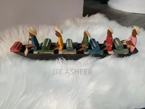 5 Passengers African Boat Art Work Design