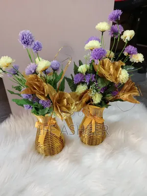 Gold Flower Vases for Table/Shelves