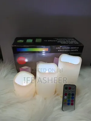 3piece LED Remote Control Candle - 12 Different Colors