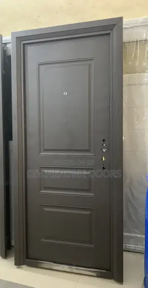 3panel Gray Design Steel Door