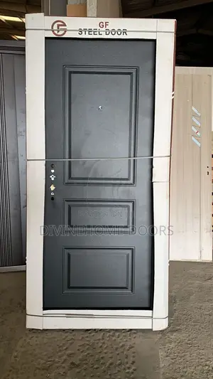 Black Pattern Steel Door