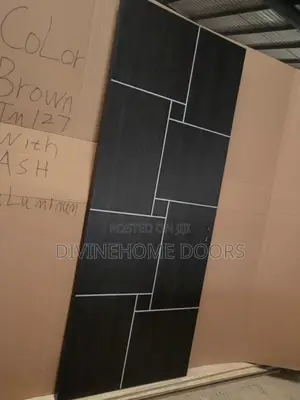 Square Black Wooden Door