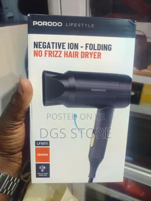 Porodo Lifestyle 1200w Foldable Hair Dryer 1.8m Cable