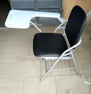 Quality Pure Leather Foldable Chair With Writing Pad