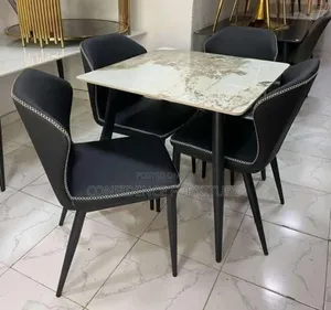 Modern Quality Marble 4 Seaters Dining Table With Chairs