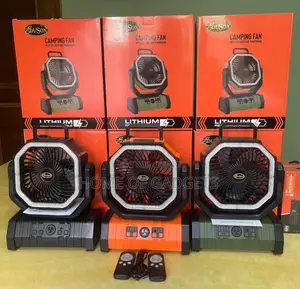 Rechargeable Camping Fan With Remote Control and Led Light
