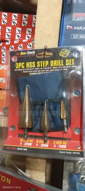 3pcs HSS Step Drill Set