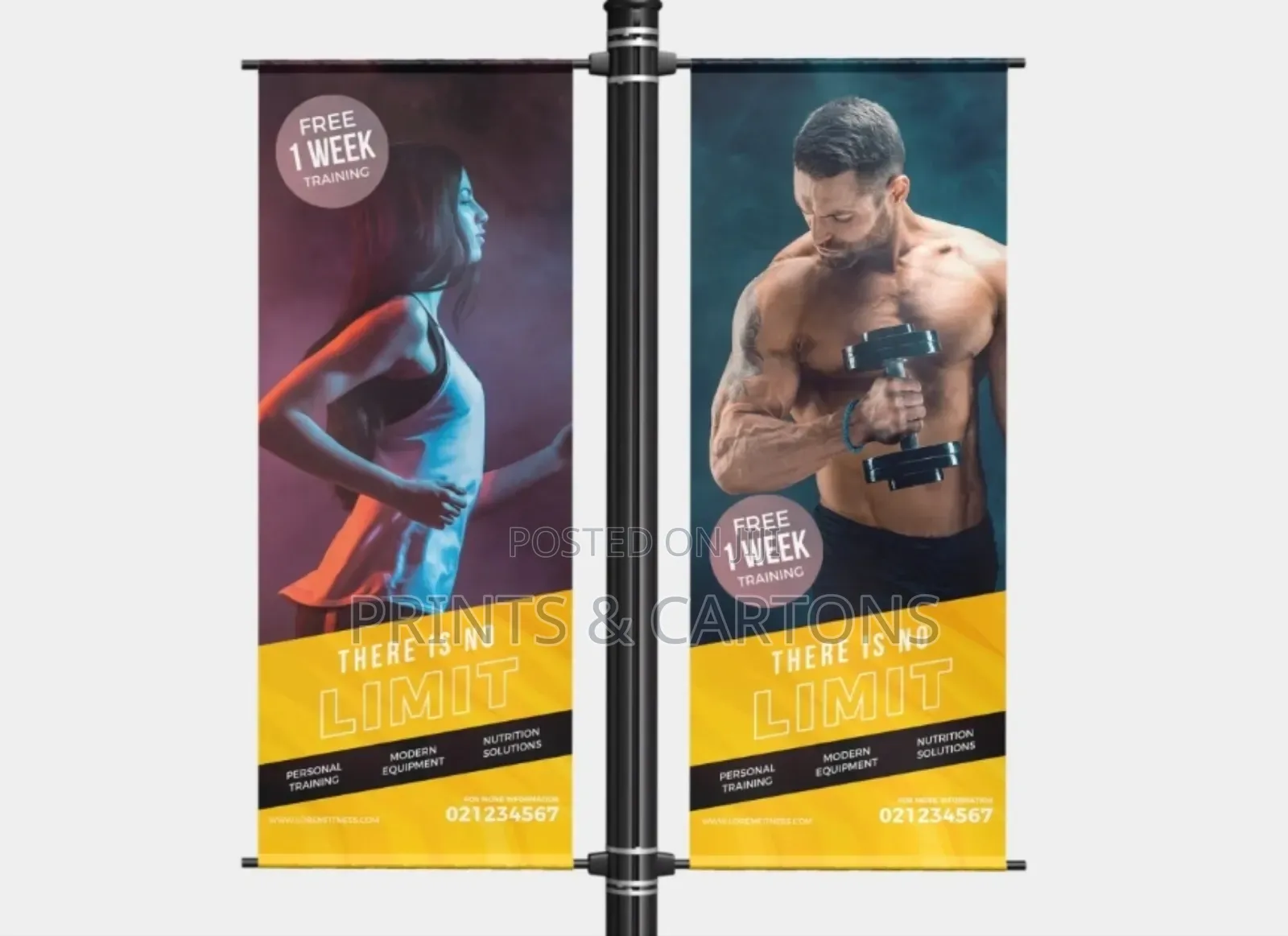 Lamp Post Banner Branding. #110#