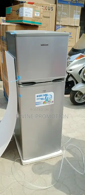 Bruhm Double Door Refrigerator, Silver Color