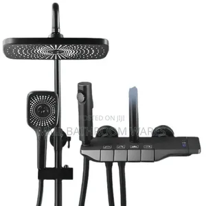 Black Shower Set With Spray Gun
