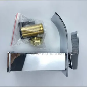 Black and Chrome Water Fall Mixer Tap