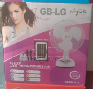 L.G Table Fan With Solar Panels and 2bulb