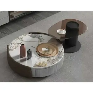 Modern Marble Top 2 in 1 Centre Table With Drawers